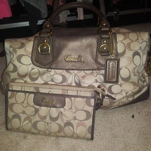 Coach bag and wallet
